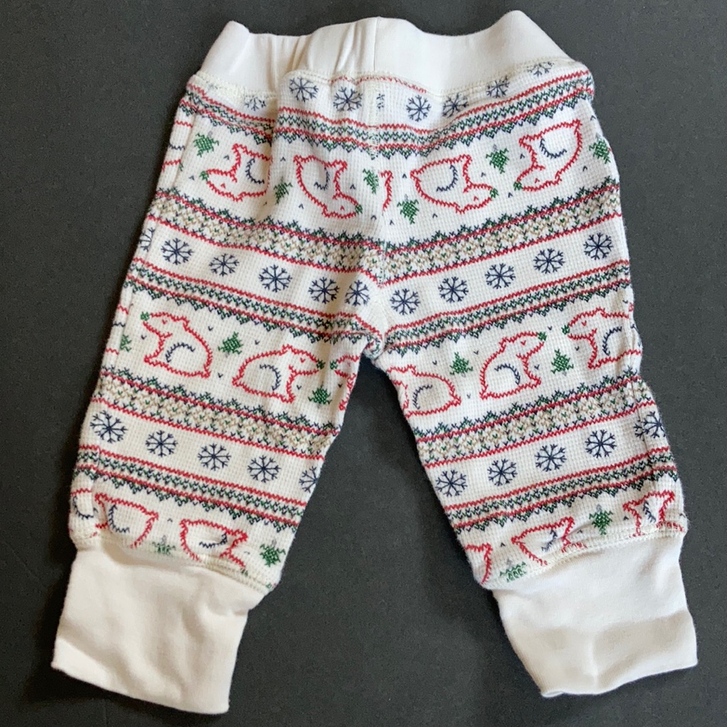 Baby B'gosh Christmas Bear Print Sweat Pants Infant Size 3 Months
